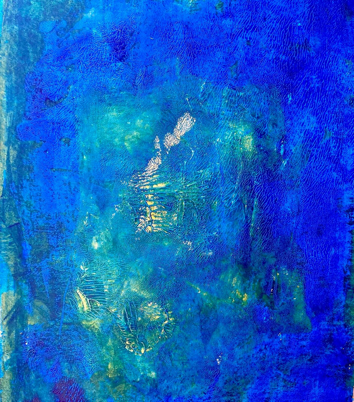 Le Grand Bleu, original Portrait Acrylique La peinture par Nina  Onaur