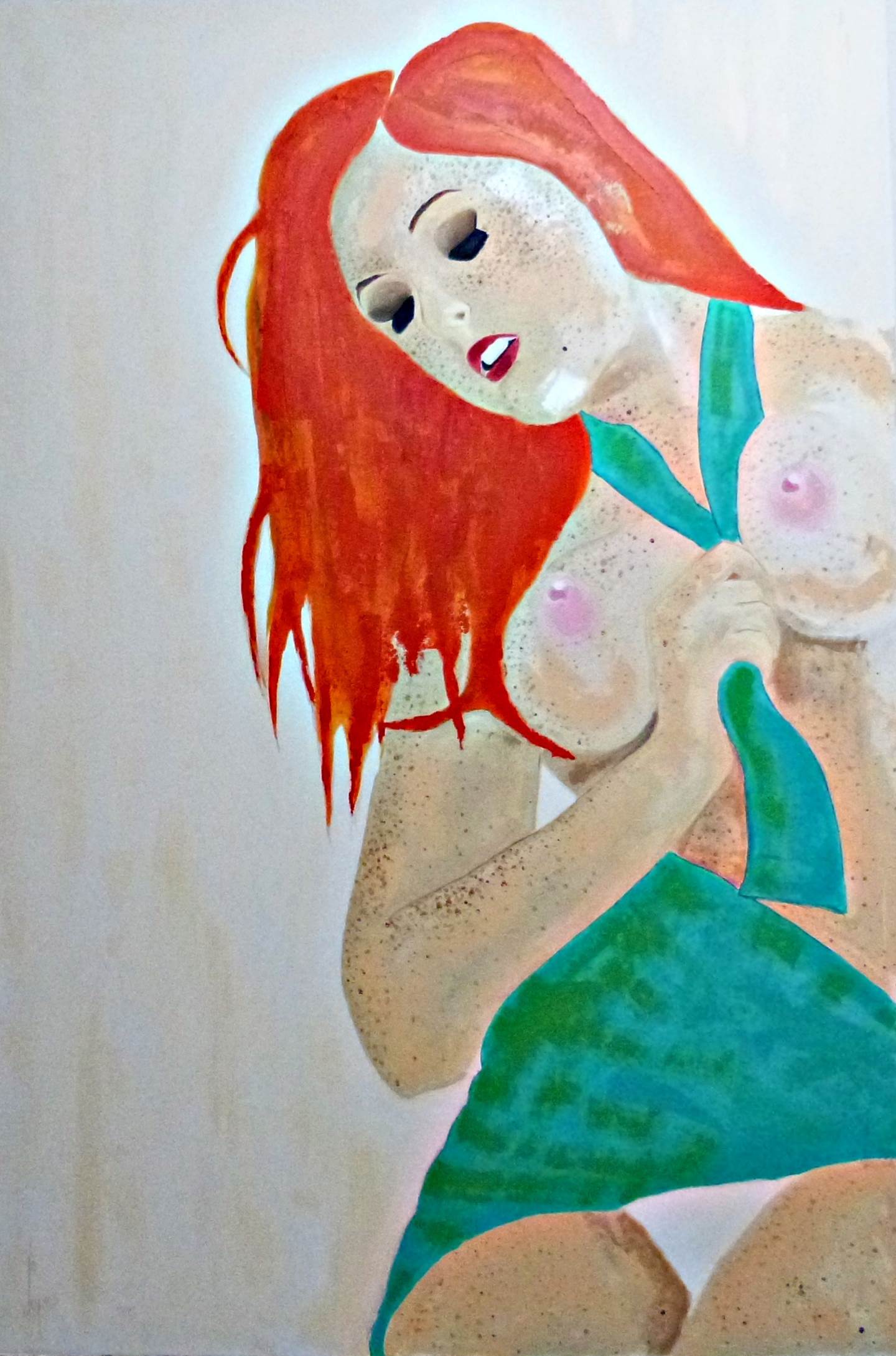 Sarah - Um poema à flor da pele, original Human Figure Acrylic Painting by Joana M Lopes