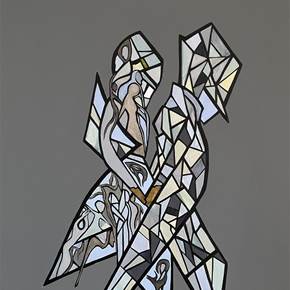 Ponte de luz, Pintura Acrílico Abstrato original por Miguel  Mendel