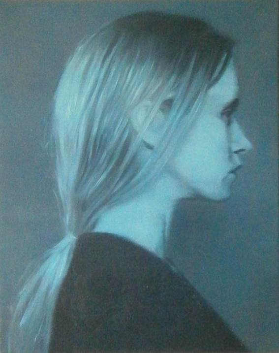 profil en bleu, original Human Figure 0 Painting by Ricardo Gonçalves