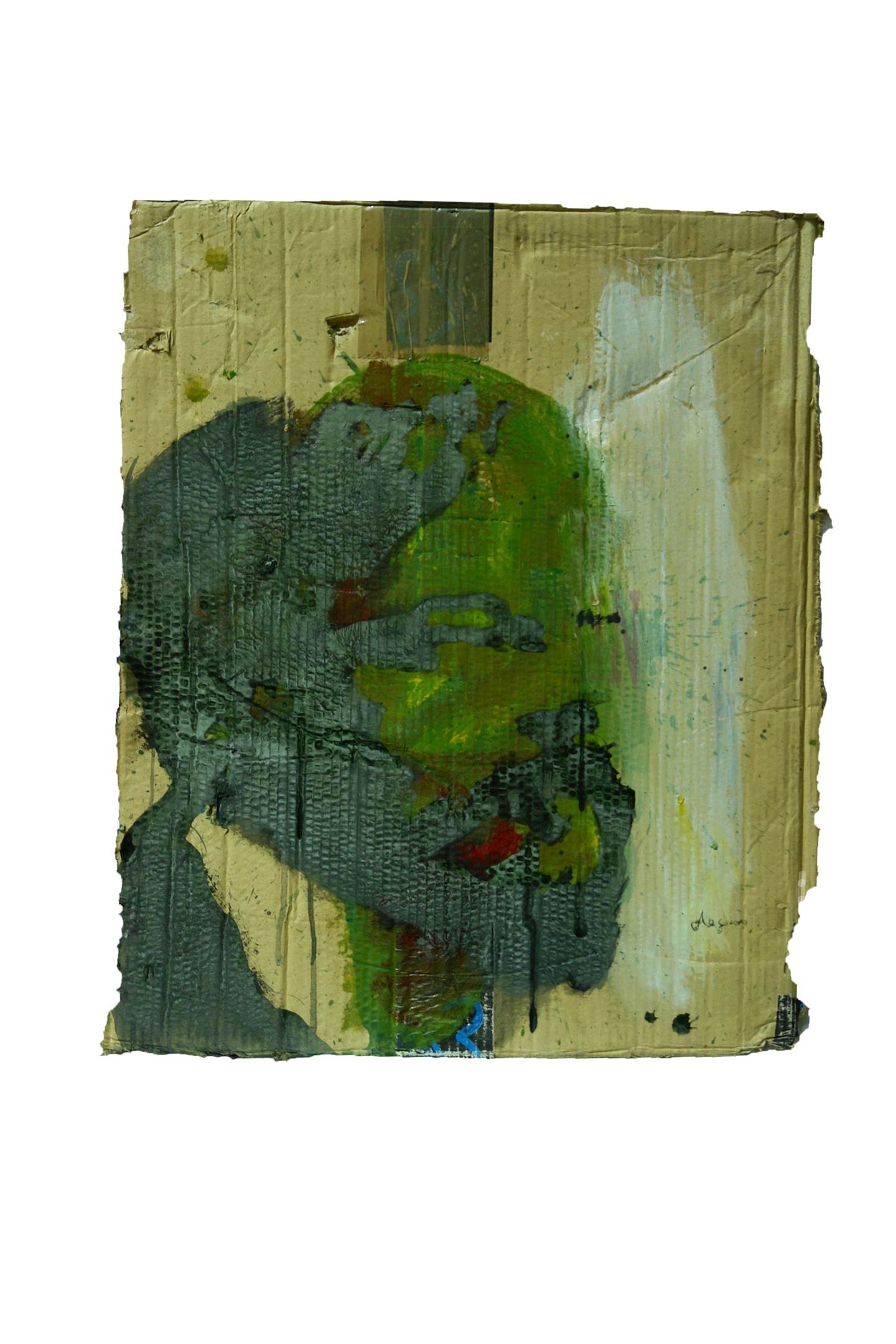 Odilon Redon, original Retrato Técnica Mixta Pintura de Alexandre Rola