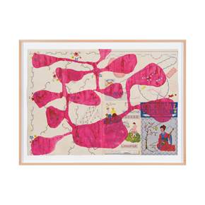 Não me beijes, original Abstract Acrylic Painting by Ana  Vidigal