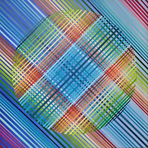 Staccato em Azul, original Minimalist Acrylic Painting by Ana Marlene Lima