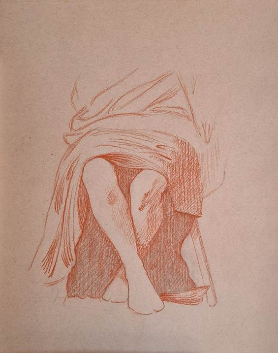 Estudo nº2, original Figure humaine Papier Dessin et illustration par Gabriela  Torres
