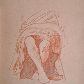 Estudo nº2, original Human Figure Paper Drawing and Illustration by Gabriela  Torres