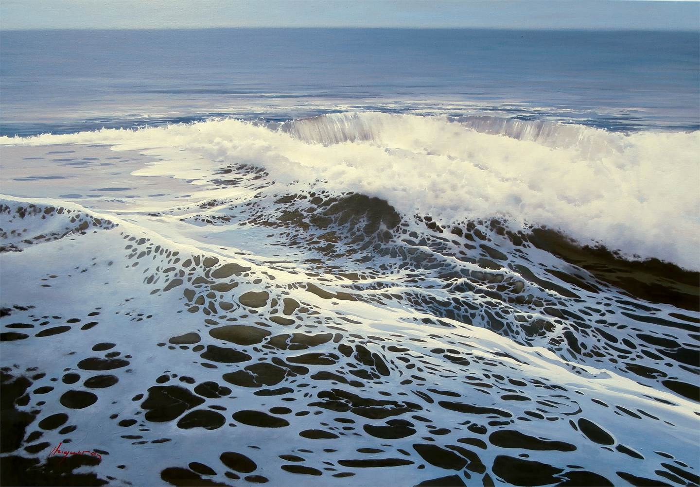 On the wave, original Paysage Toile La peinture par Jose Higuera