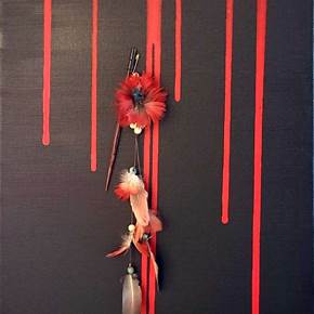 Sem título I, original Abstract Mixed Technique Painting by Zélia Mendonça