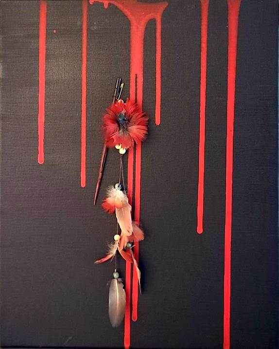 Sem título I, original Abstract Mixed Technique Painting by Zélia Mendonça