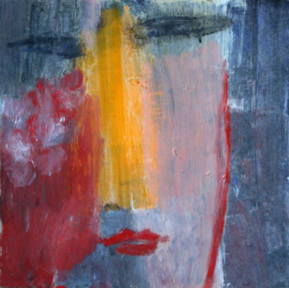 Portrait, original Abstract Encaustic Painting by Irene Maria-Amerbacher