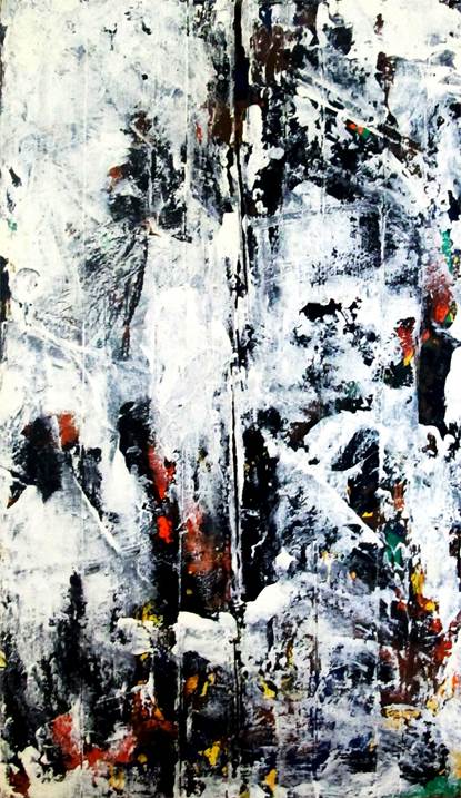 Snow Storm, original Abstract Acrylic Painting by Tiago Duarte