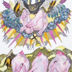 tarot, original Corps Aquarelle Dessin et illustration par Lorinet Julie