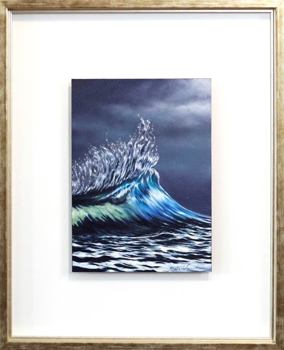 Oceano pacífico IV, original Nature Oil Painting by Gustavo Fernandes