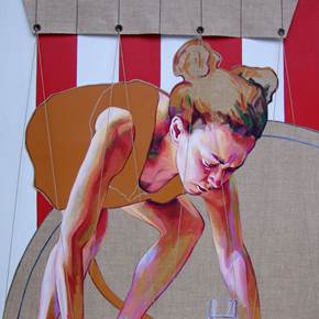Circo, original Body Acrylic Painting by Cristina  Troufa