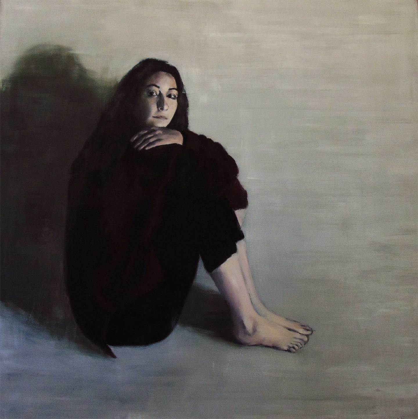 Shame, original Portrait Canvas Painting by Christina Anastasia Kontogeorgou