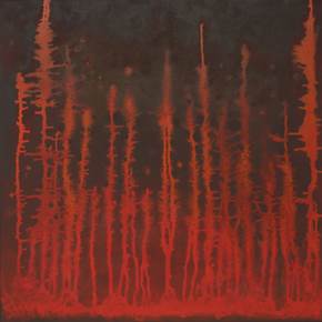 Chuva de chamas, Pintura Acrílico Abstrato original por Carlos Augusto Motta