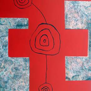Texturas e Símbolos_5, original Abstrait Acrylique La peinture par Eduarda Ferreira