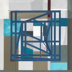 "Non-Structural II", original Geometric Acrylic Painting by Pedro Besugo