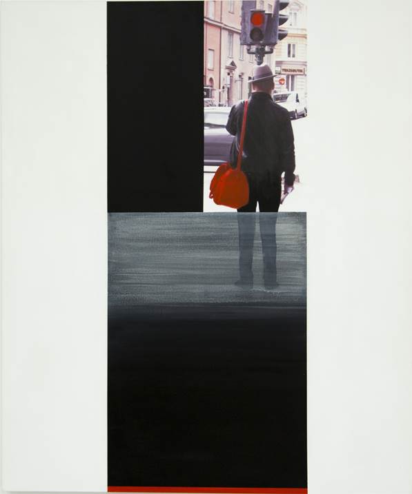 Red Light, original Gros Acrylique La peinture par Ana Conduto
