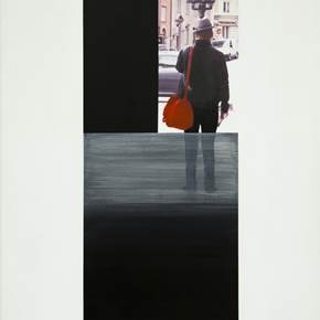 Red Light, original Big Acrylic Painting by Ana Conduto