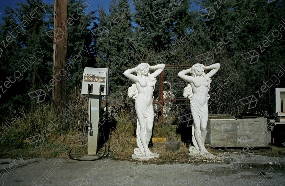 Gas station. Near lake Prespa, northern Greece, original Landscape Analog Photography by Dimitri Mellos