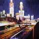 City Lights, original Landscape Oil Painting by Fernando Teixeira
