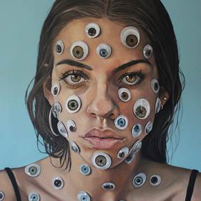 Sem título, original Human Figure Oil Painting by Raquel Oliveira