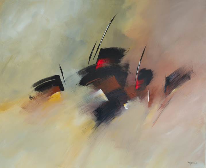 Samurai, original Resumen Acrílico Pintura de Paul  Mathieu