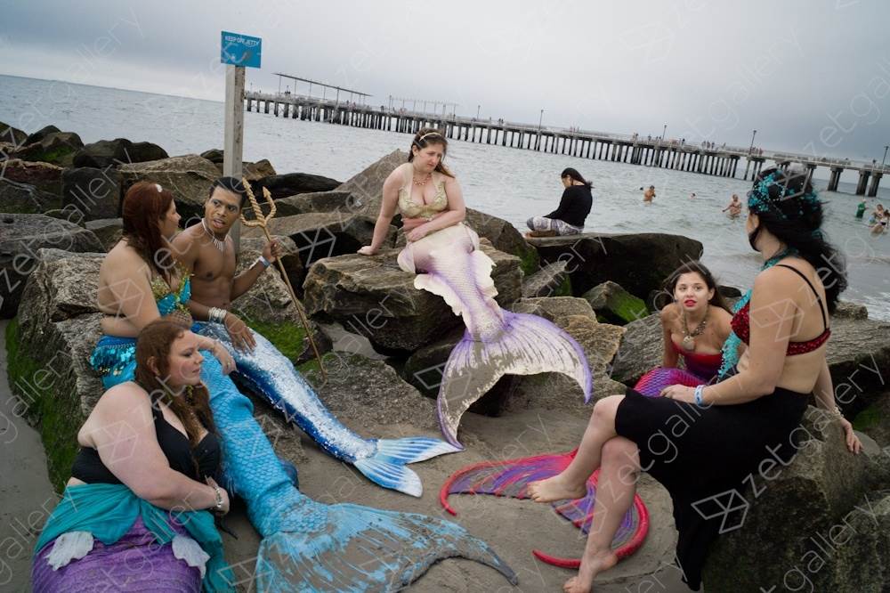 Modern-day mermaids. Coney Island, NYC, original Body Digital Photography by Dimitri Mellos