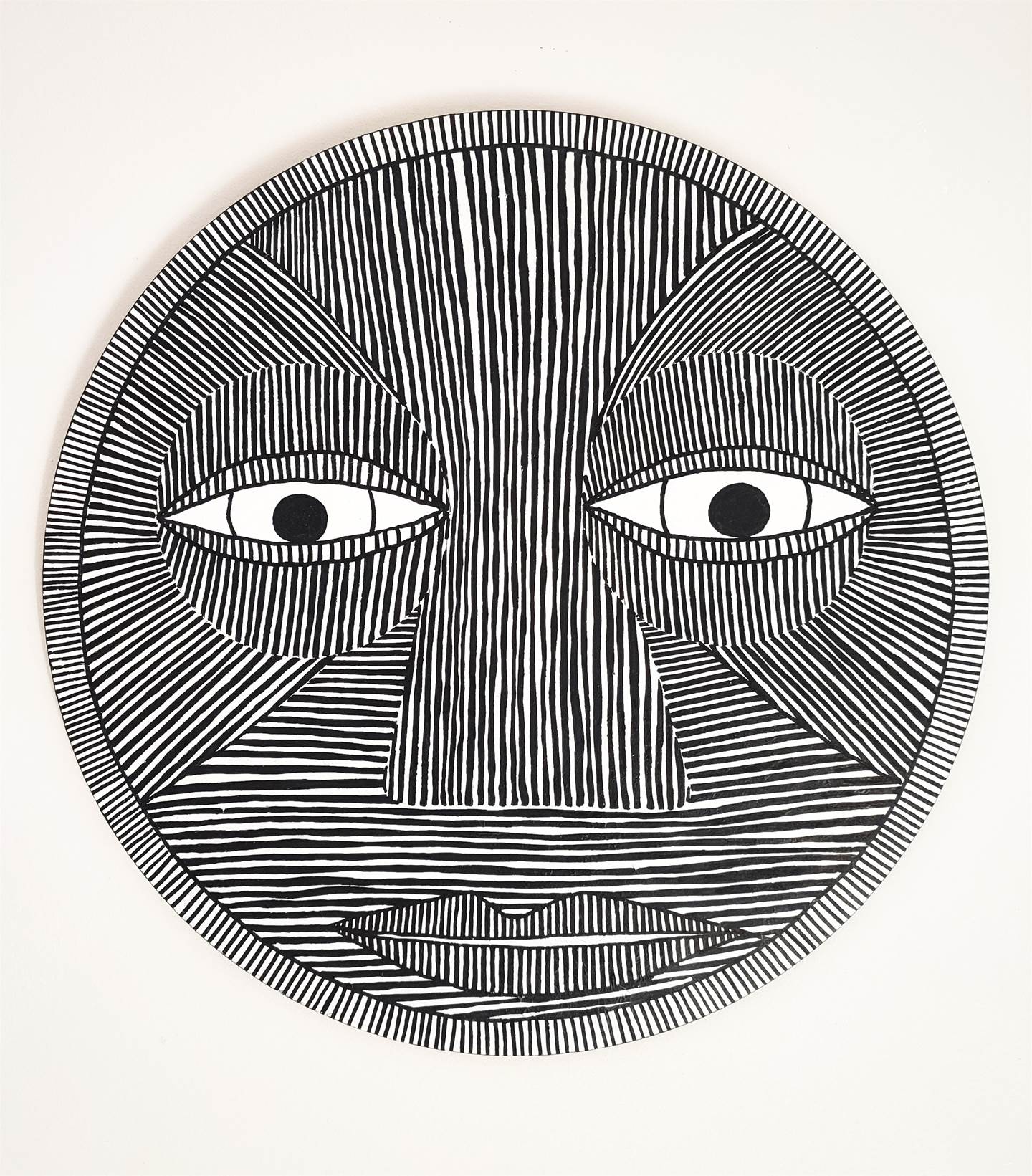 Lines Masks IV, original   Drawing and Illustration by Inês  Sousa Cardoso
