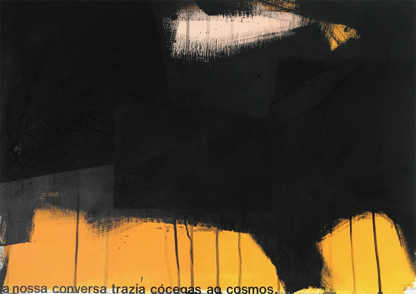 DO COSMOS #2, original Abstract Mixed Technique Painting by Ana Bonifácio