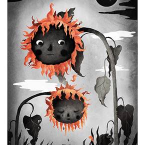 sunflowers, original Naturaleza Digital Dibujo e Ilustración de Sebastião Peixoto