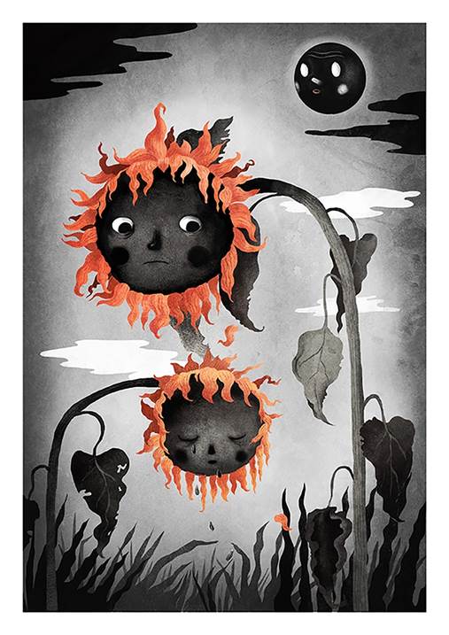 sunflowers, original Naturaleza Digital Dibujo e Ilustración de Sebastião Peixoto