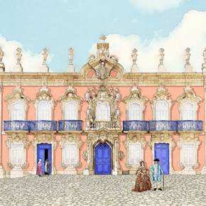 Palácio do Raio, Desenho e Ilustração Técnica Mista Arquitetura original por César  Figueiredo