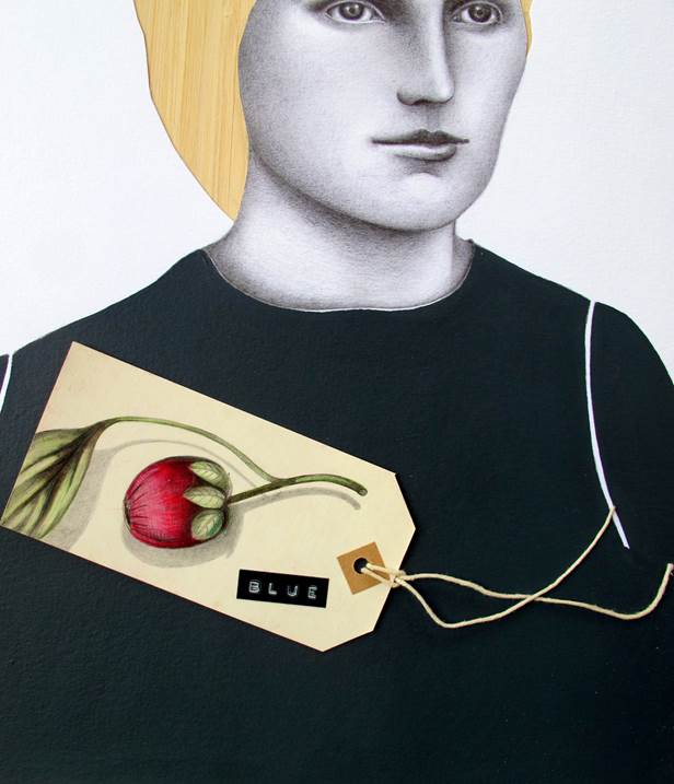 FRAU ELISABETH, original Figure humaine Collage Dessin et illustration par Carla Cabral