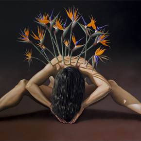 Dreams of Paradise, original Figure humaine Pétrole La peinture par Gustavo Fernandes