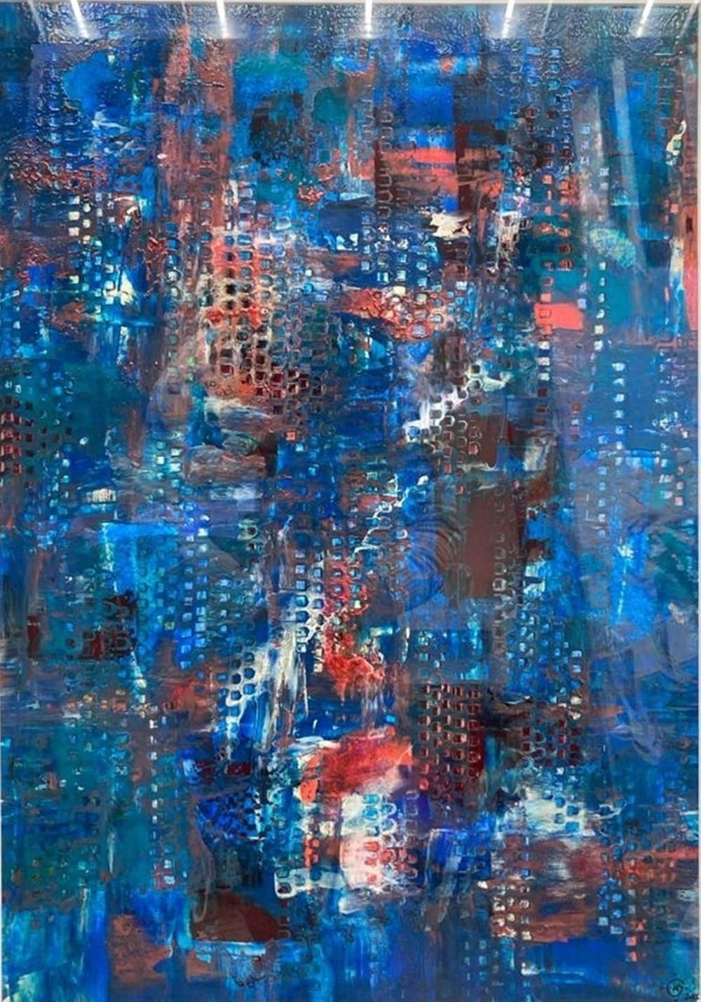 Cidades Invisíveis III, original Abstract Acrylic Painting by Nina  Onaur
