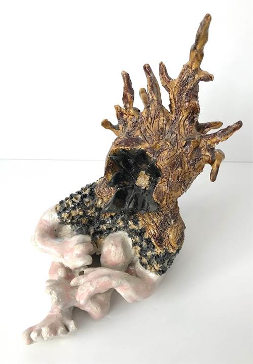 Casca, original Figure humaine Céramique Sculpture par Lorinet Julie