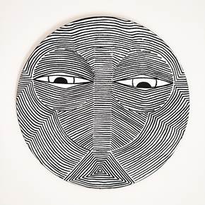 Lines Masks III, original Religion Acrylique Dessin et illustration par Inês  Sousa Cardoso