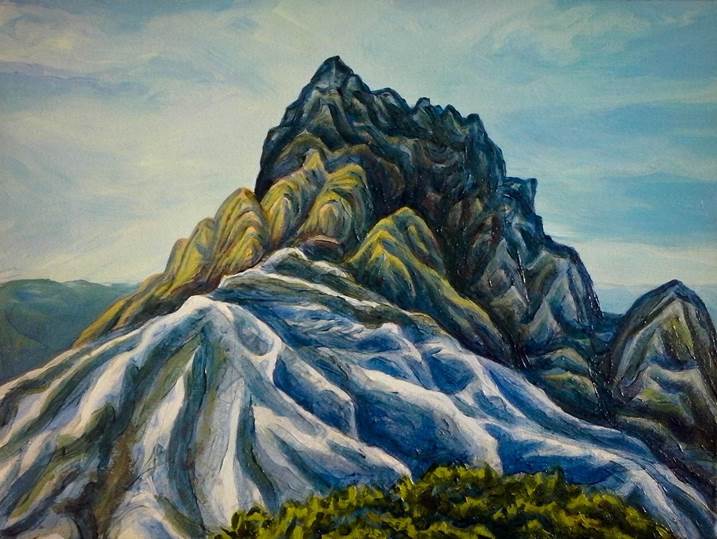 Montanha - rocha, original Paisaje Acrílico Pintura de João Gama