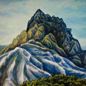 Montanha - rocha, original Landscape Acrylic Painting by João Gama