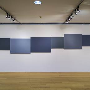 11 Horizons After Hans Peter Feldmann, original Paisaje Petróleo Pintura de Evgeniya Antonova