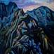 Montanha azul , original Big Acrylic Painting by João Gama