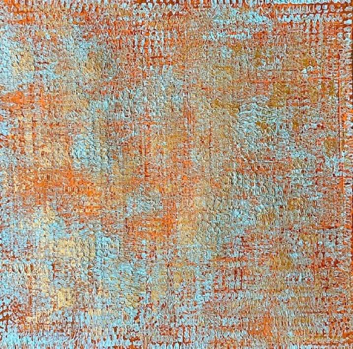 Warmth, original Abstract Mixed Technique Painting by Nina  Onaur