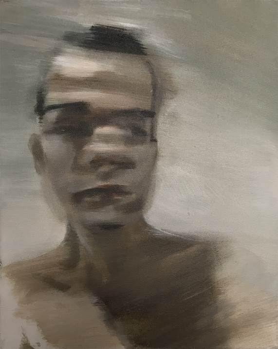 Autorretrato em blur, original Figure humaine Acrylique La peinture par Dora Meirelles Cerqueira