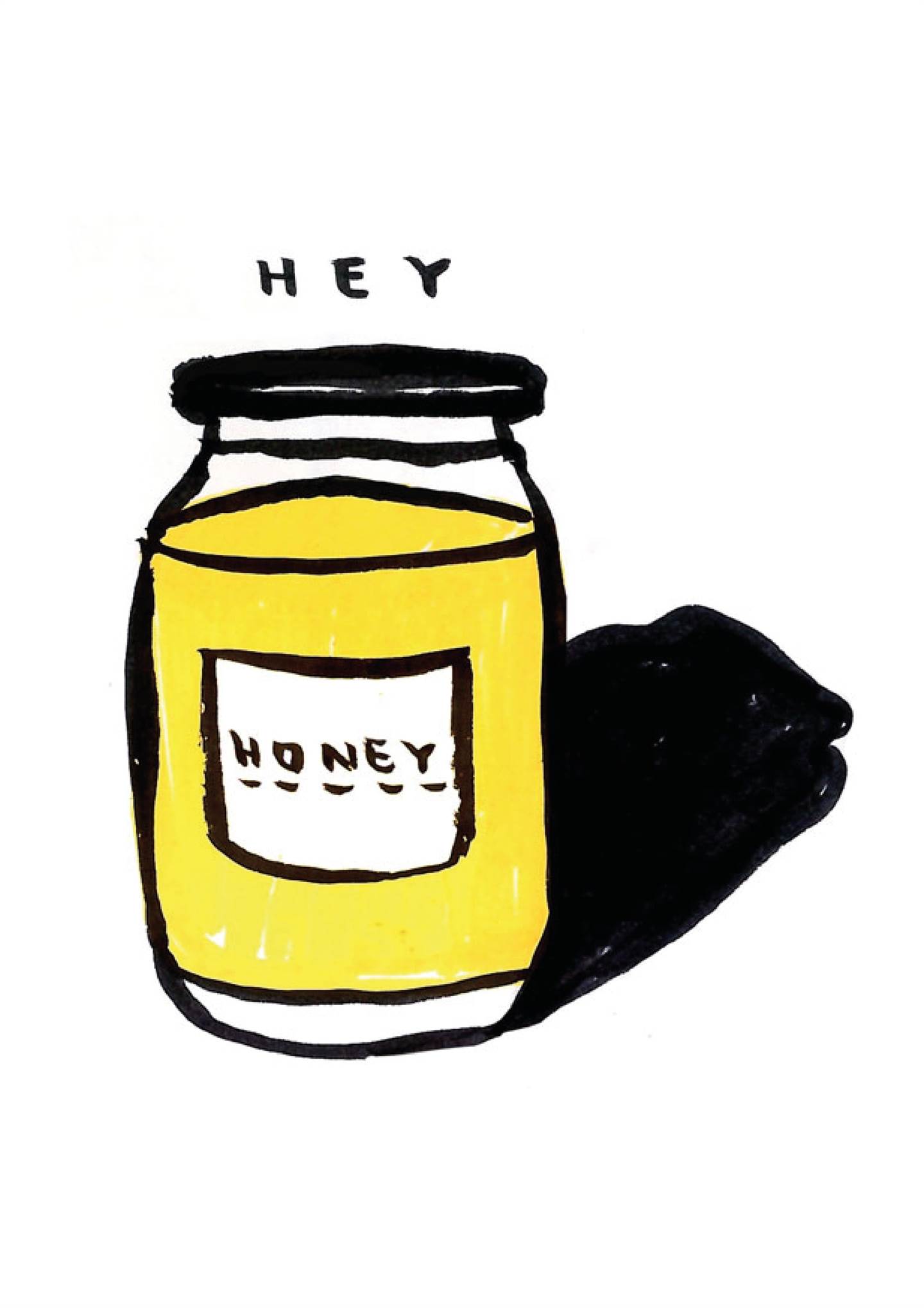 Honey, Desenho e Ilustração Digital Minimalista original por Shut Up  Claudia