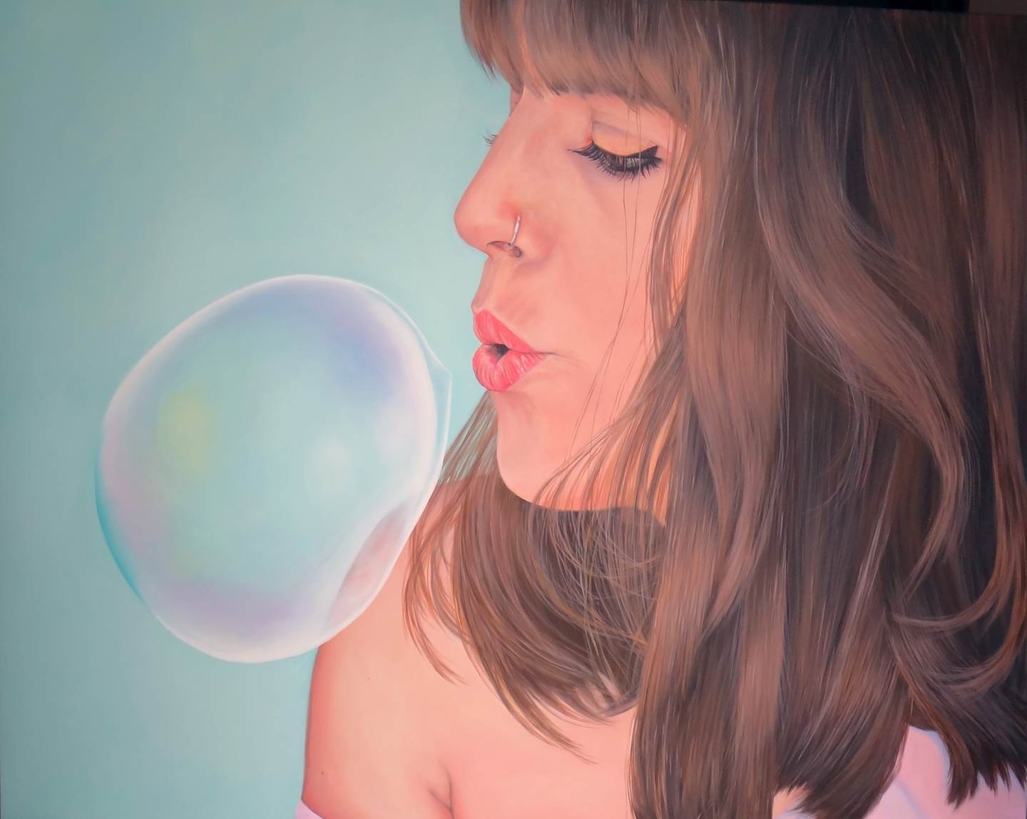 "Bubble", original Body Acrylic Painting by Ursula Blancas