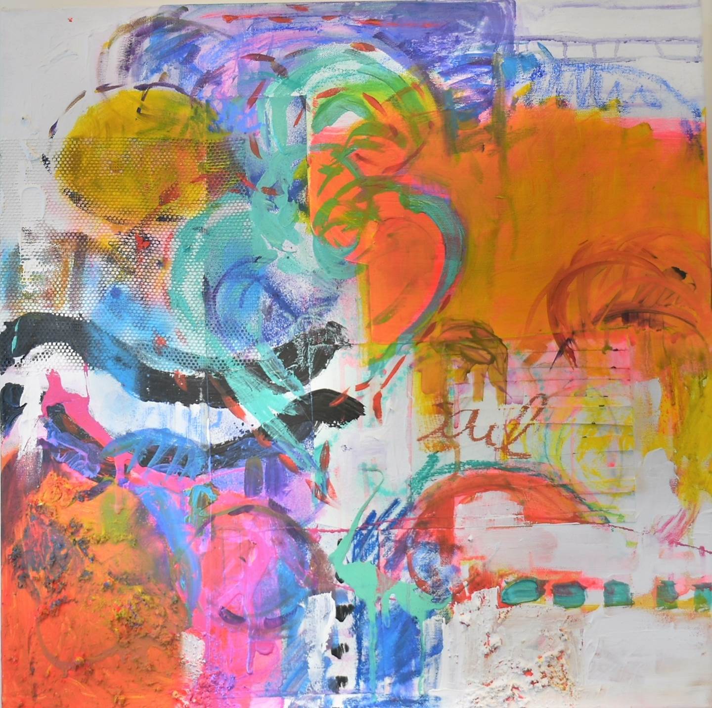 Soul Embrace # III, original Abstrait Pétrole La peinture par ELISA DA COSTA