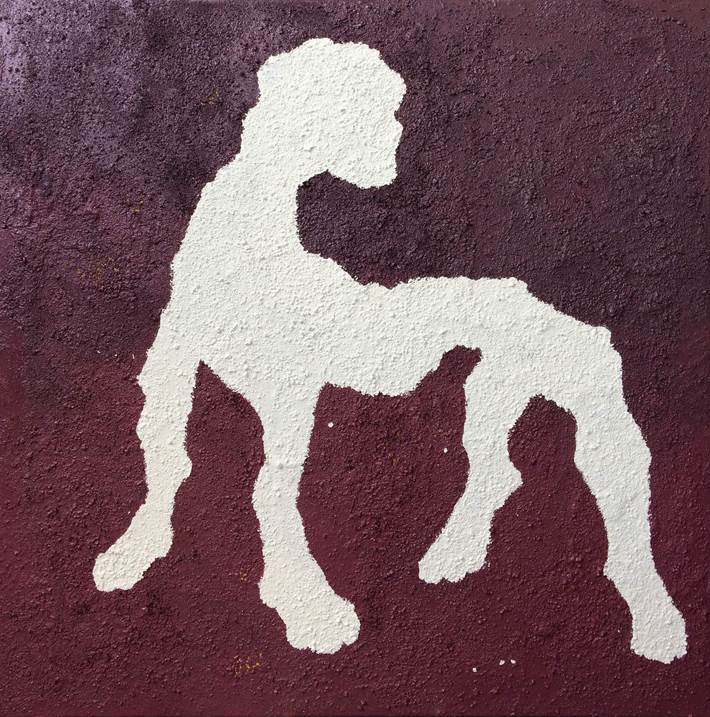 "Pareço-te um cão?", original Abstract Acrylic Painting by Hugo Castilho