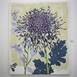 Purple Chrysanthemum, original Big Mixed Technique Painting by Clara Martins