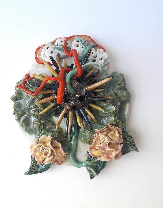 Rosas, original Human Figure Ceramic Sculpture by Lorinet Julie